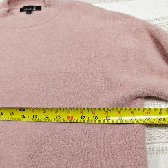 Broadway 38 Soft Pink High Neck Fuzzy Sweater Women’s Size L NEW - Picture 3 of 7